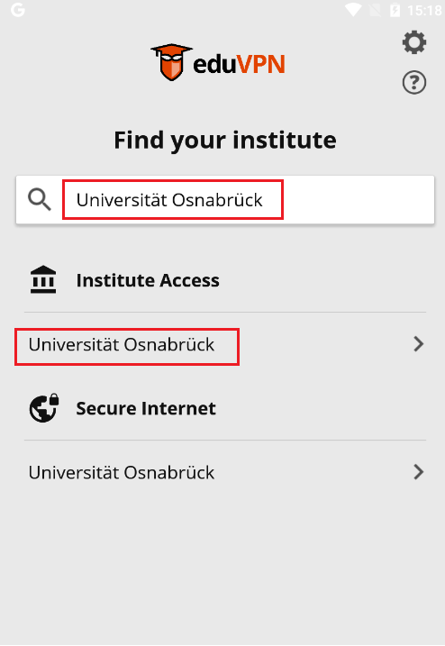 Android edu_vpn Screenshot