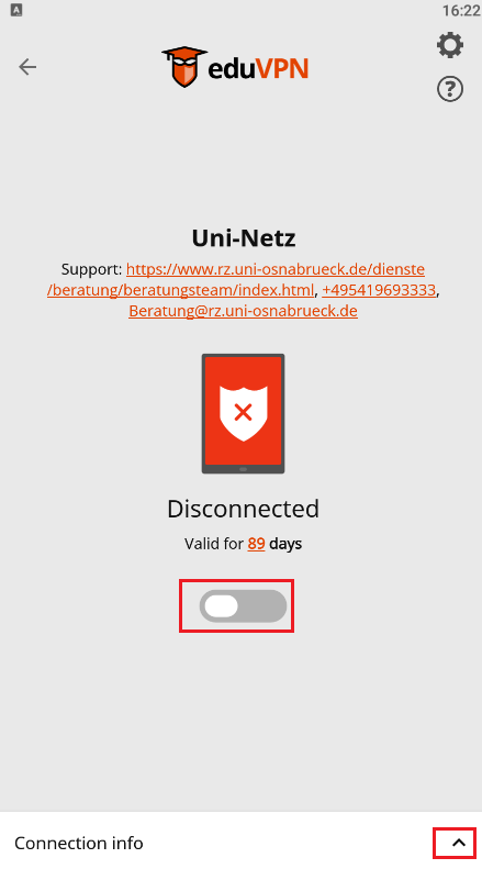 Android edu_vpn Screenshot