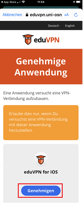 IPhone 8 edu_vpn Screenshot